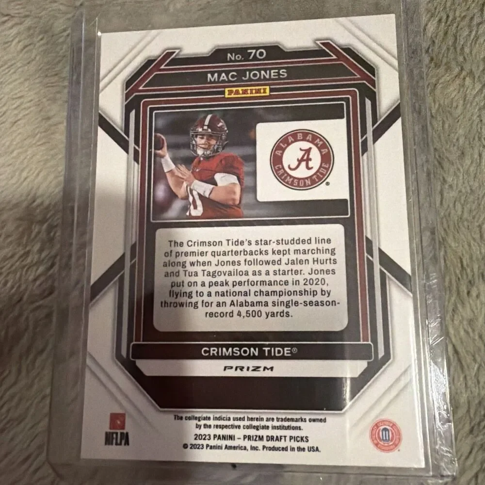 2023 Panini Prizm Draft Picks - Mac Jones #70 Green Prizm
